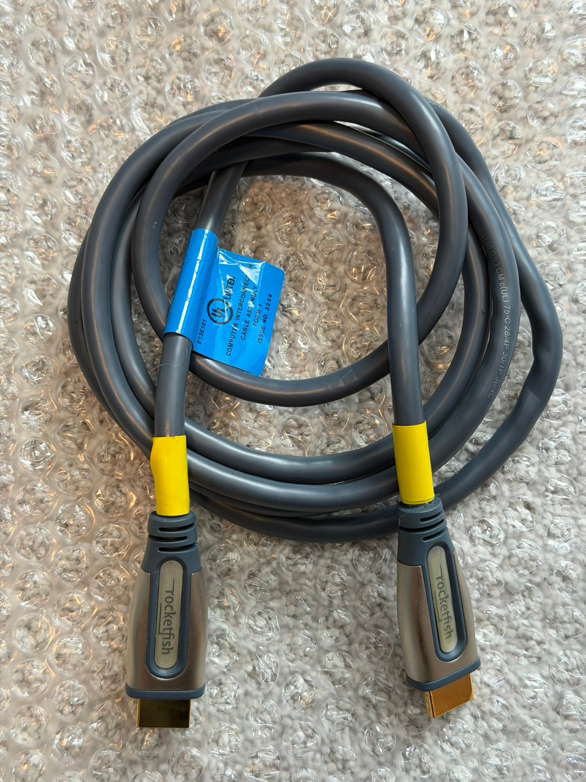 Rocketfish HDMI Cable Gold RF-G1167 High Speed Ethernet Cord 1080P 3D 1.8m / 6ft