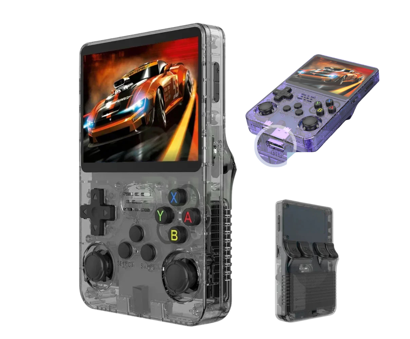 R36S Retro Handheld Video Game Linux Console System 3.5 Inch IPS Screen ultra HD