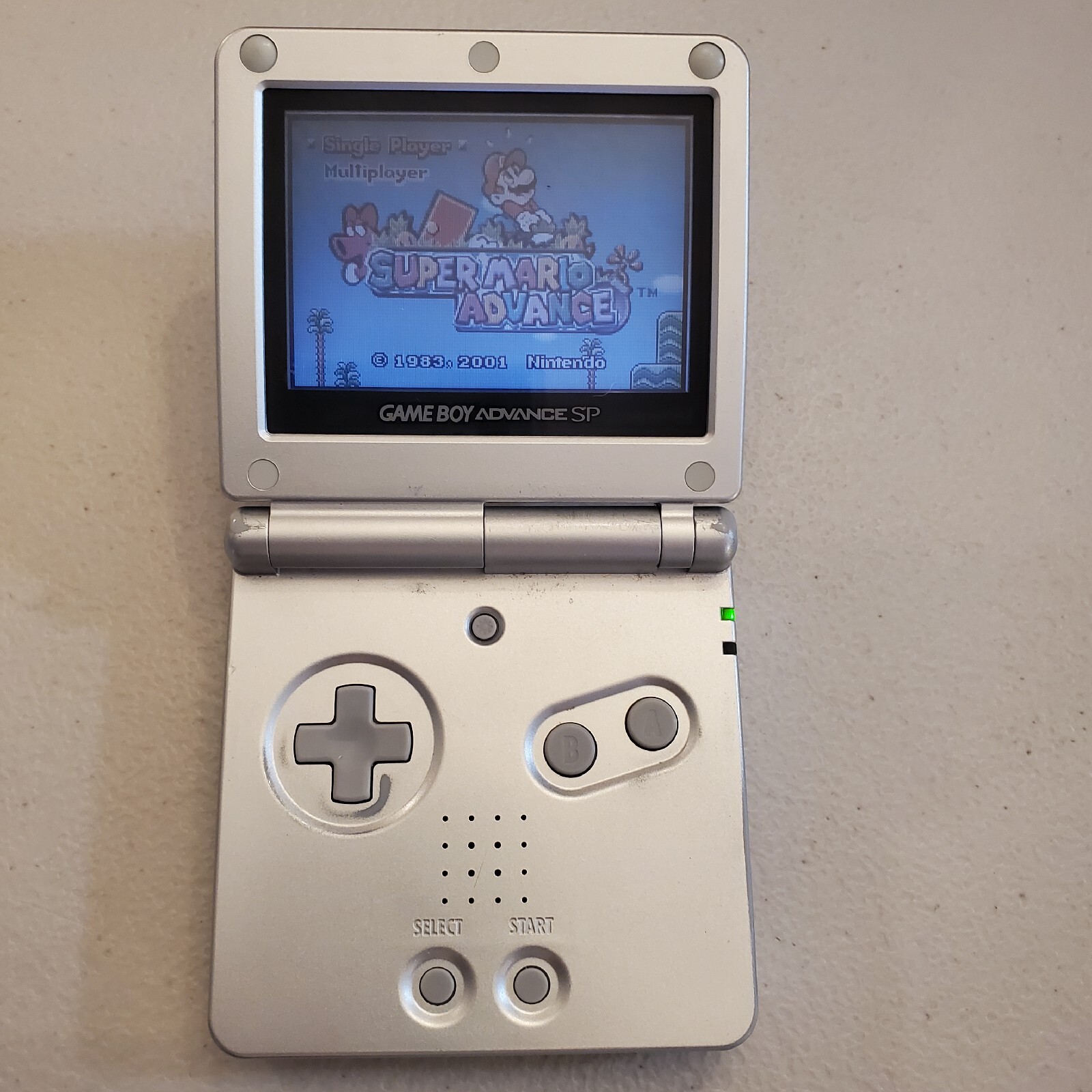Nintendo Game Boy Advance SP Super Mario Tetris Snood Pacman ++ Silver AGS-001