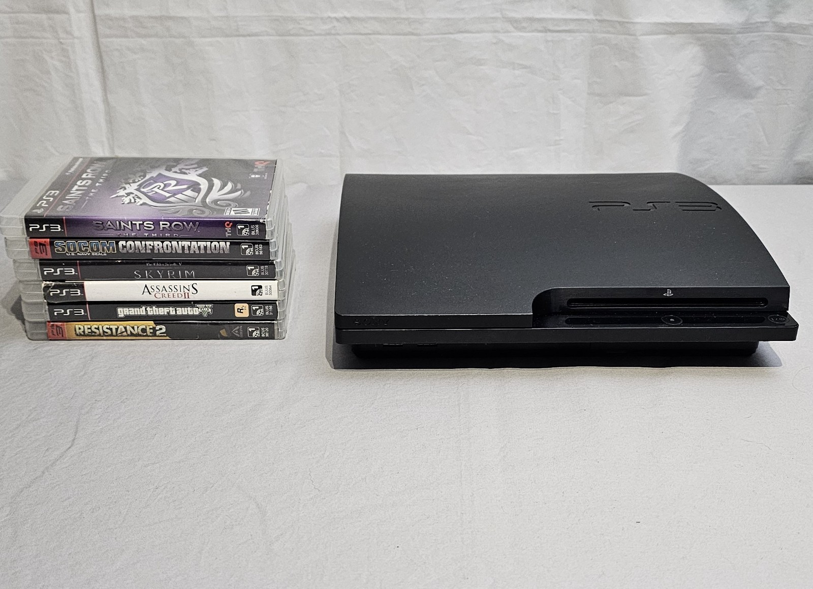 Sony PS3 Slim 160GB Console CECH-3001A FOR PARTS HDMI Signal Lost w/ games