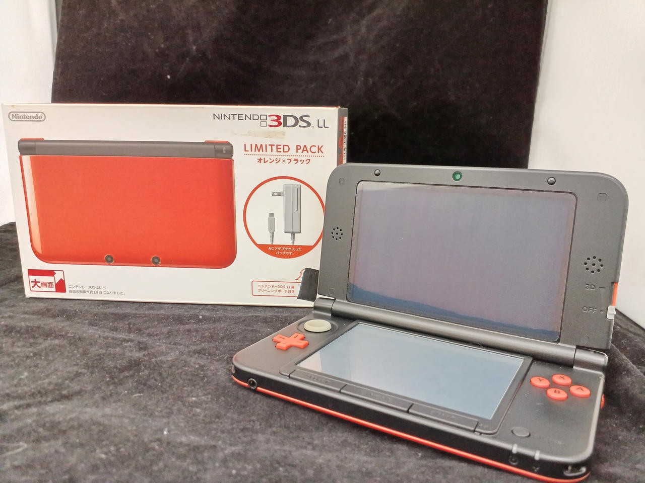Nintendo 3DS LL SPR-001 Limited Orange Black Console Used