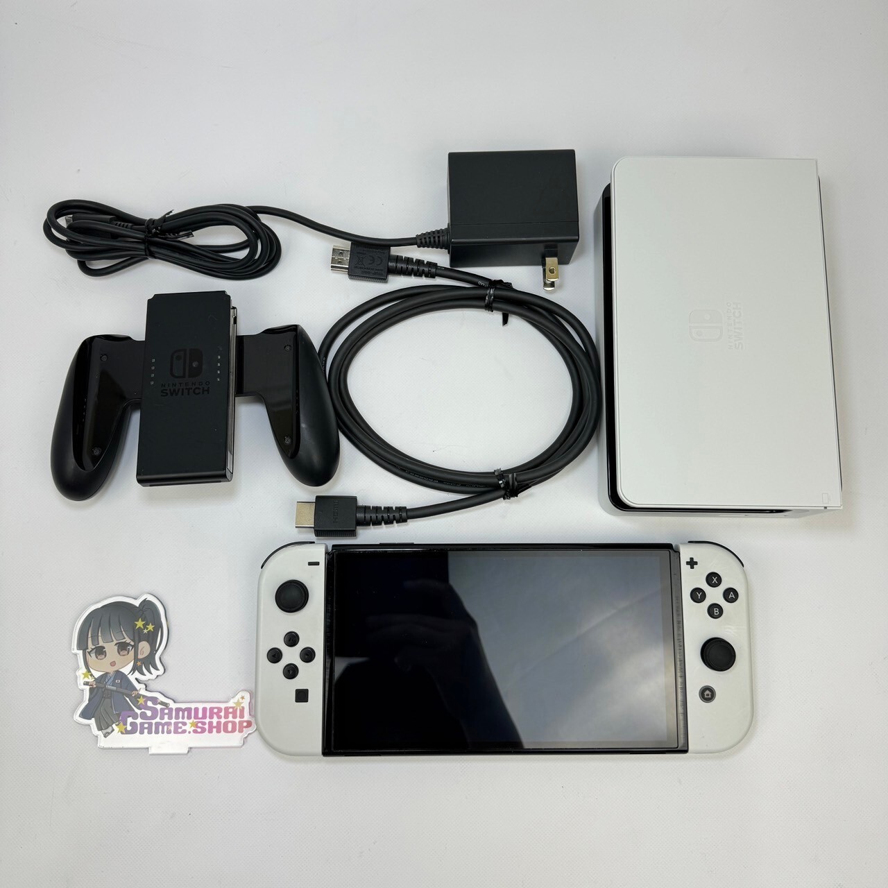 Nintendo Switch OLED Console Dock Grip Charger HDMI Choice Set Scratches Screen