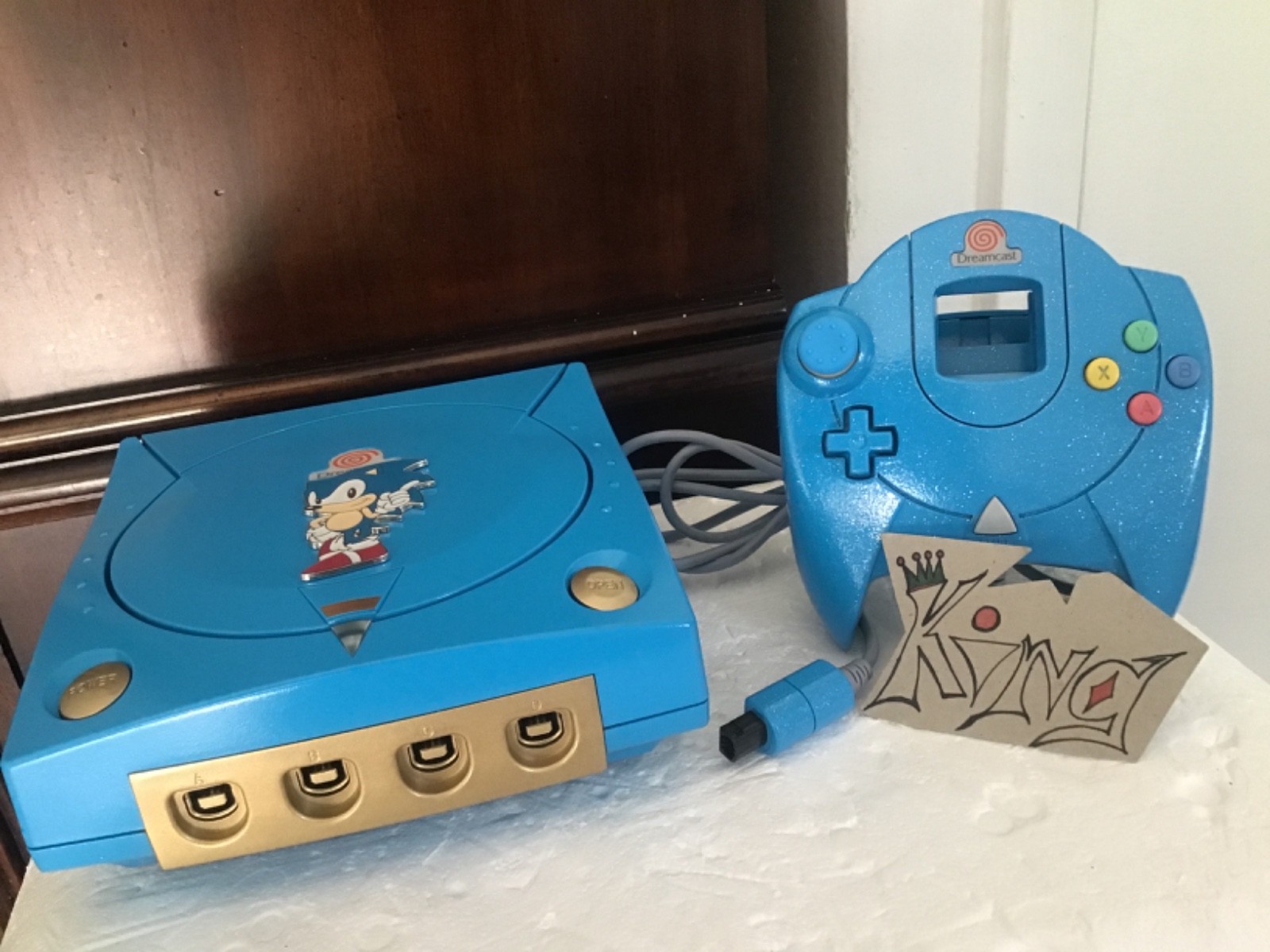 💙 SEGA Dreamcast HKT-3020 Home Console 💙 Edition🌟💙 GOLD/BLUE