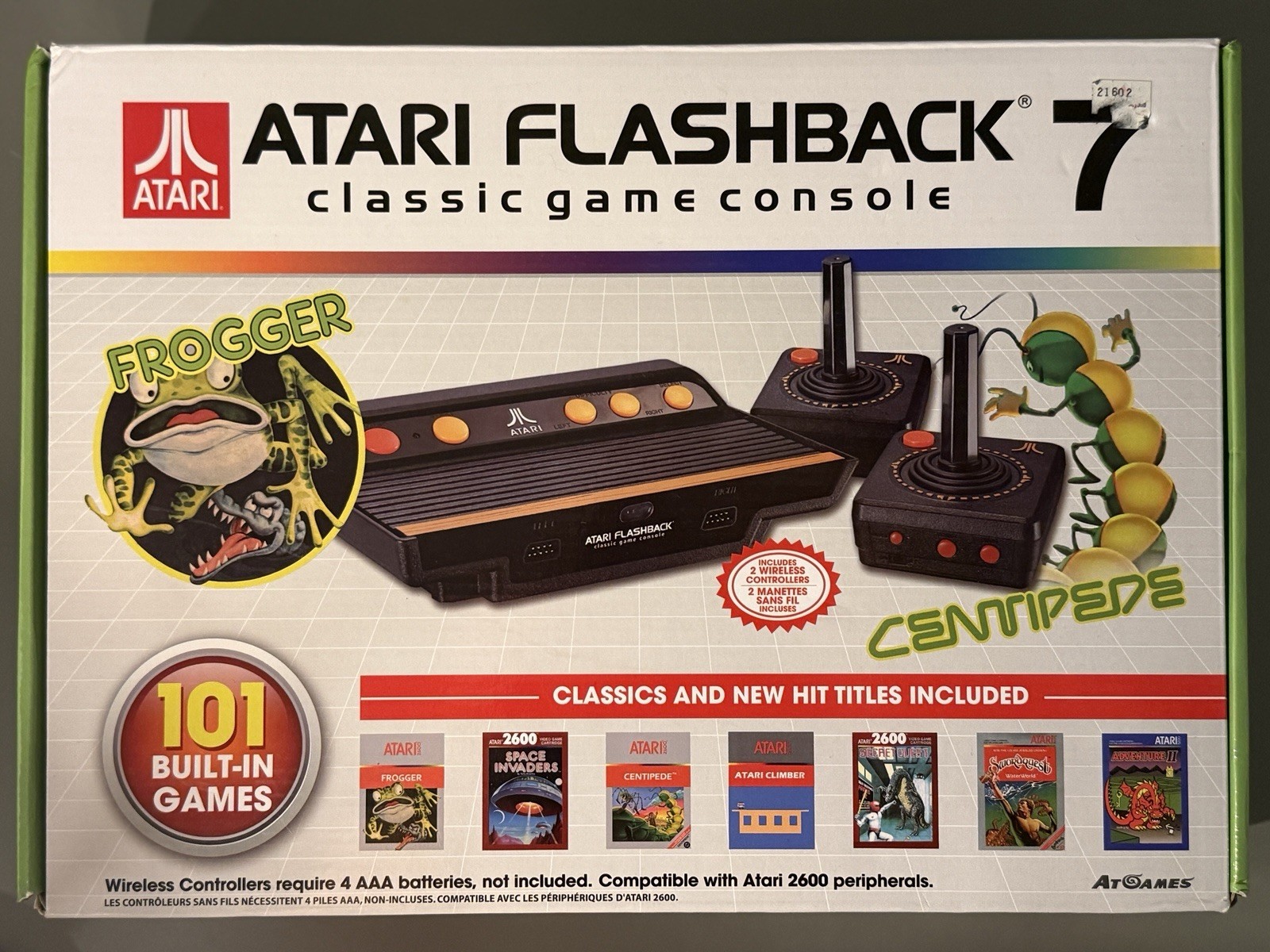 ATARI Flashback 7 Built In 101 Games – Console, Wireless Controllers – Tested