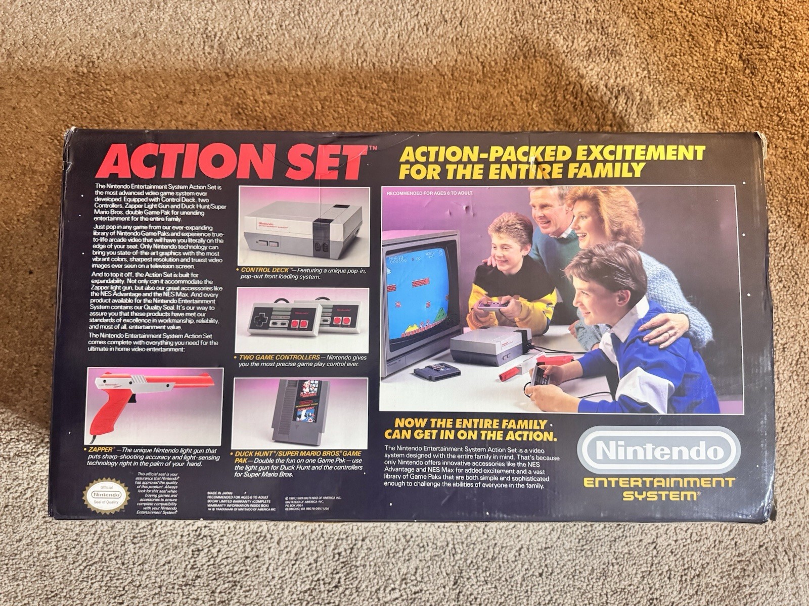 Nintendo NES Action Set Home Console – White/Gray [CIB] Mint Condition!
