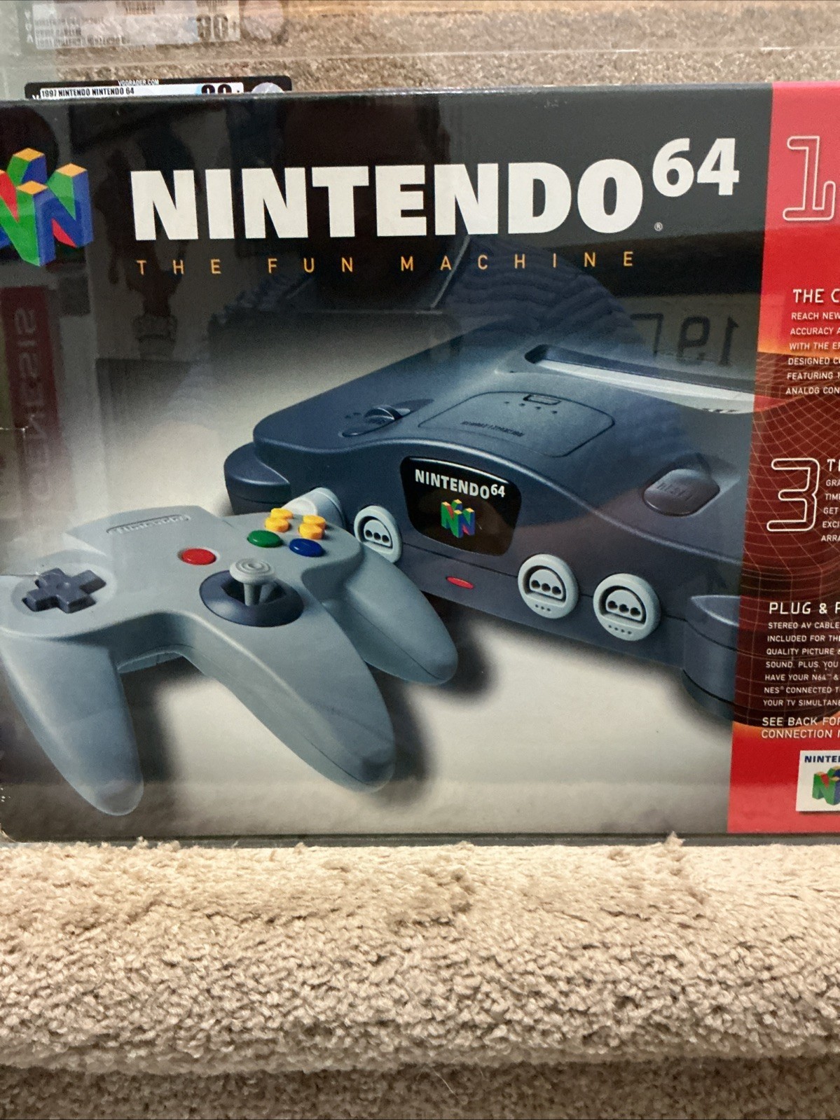 Nintendo 64 Launch Console N64 Brand New 1997 VGA Graded 80+ Q Qualified PSA