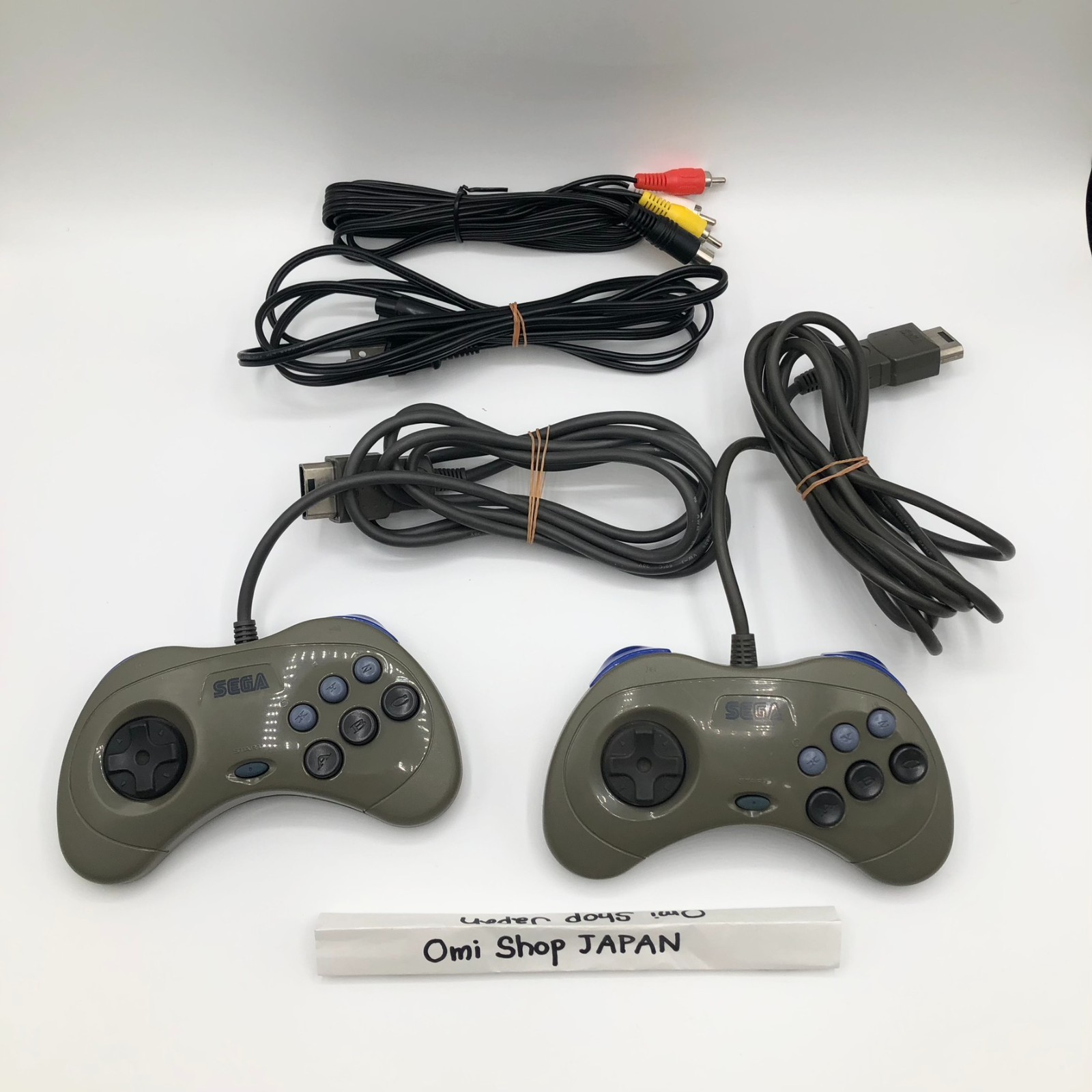Sega Saturn SS Console HST-3210 Grey Tested working NTSC-J w/2 Controllers+Cable