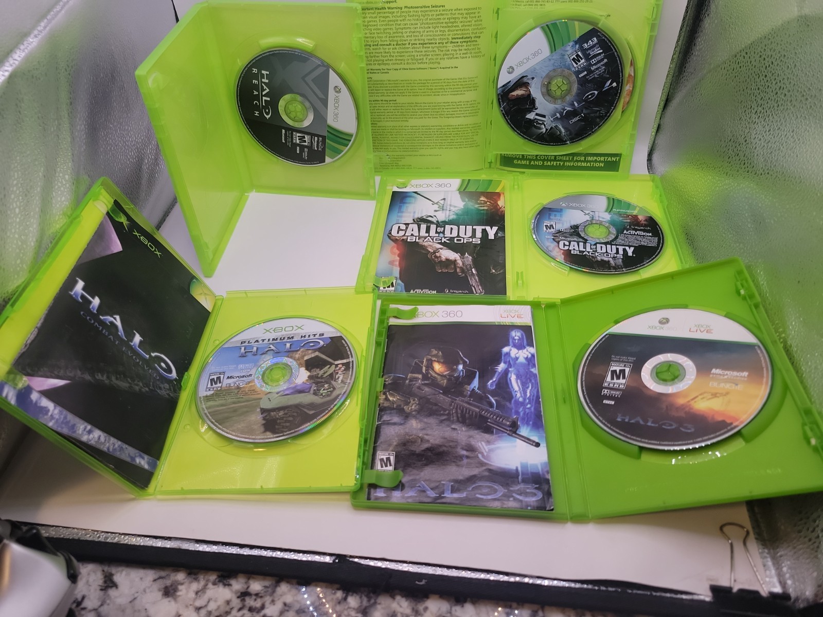 Microsoft Xbox 360 S Halo: Reach Limited Edition Silver Console + 2 Controllers