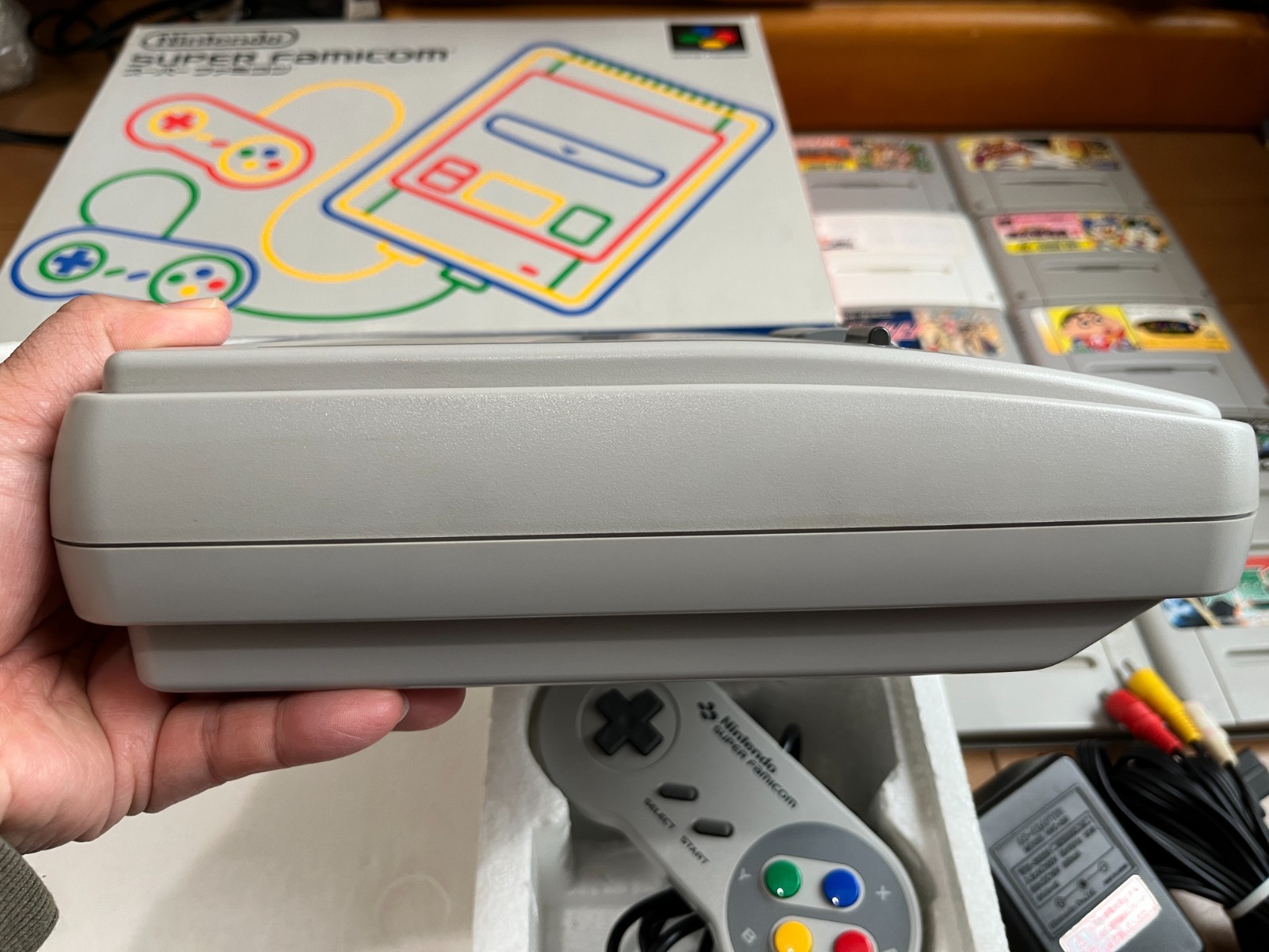 Nintendo Super Famicom Console & 10 Games & BOX & Manual 0523