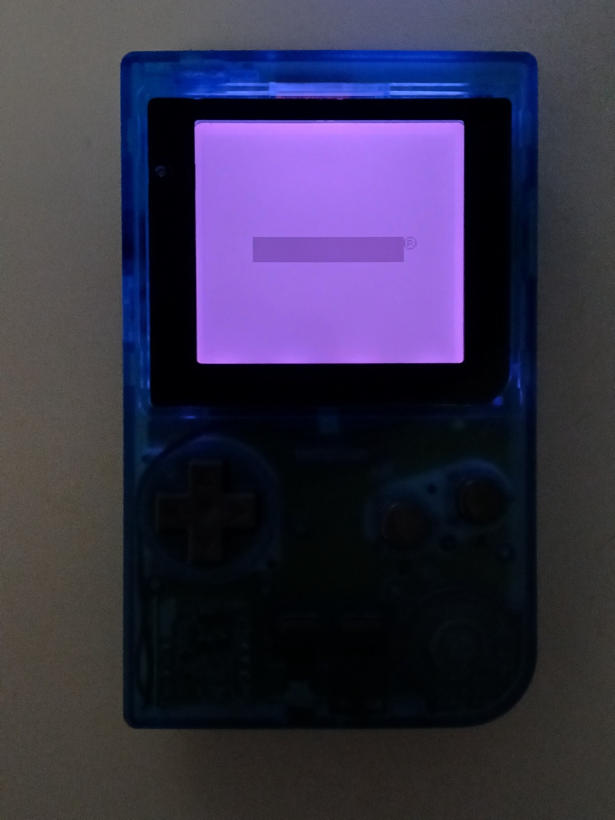 Gameboy Pocket Console Clear blue backlight, Tested And Working minor wear
