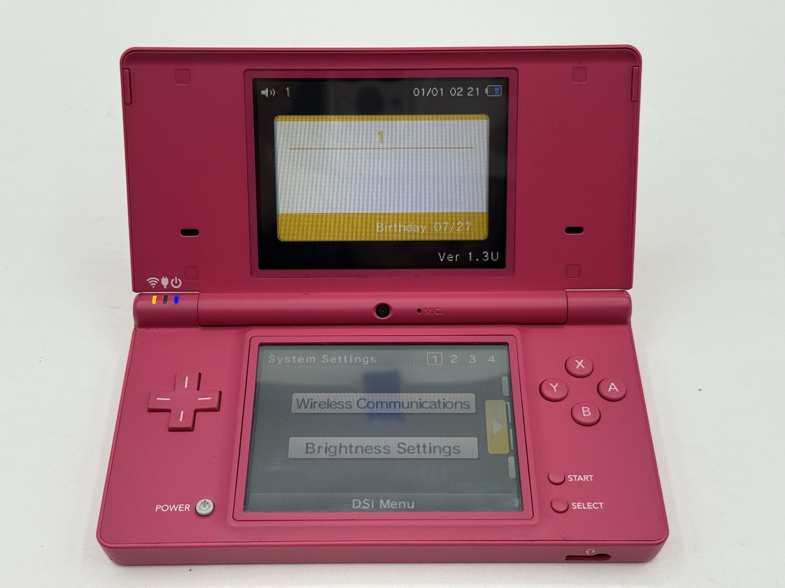 Nintendo DSi Launch Edition 256MB Pink Handheld System Game Console TWLSPA Mintt