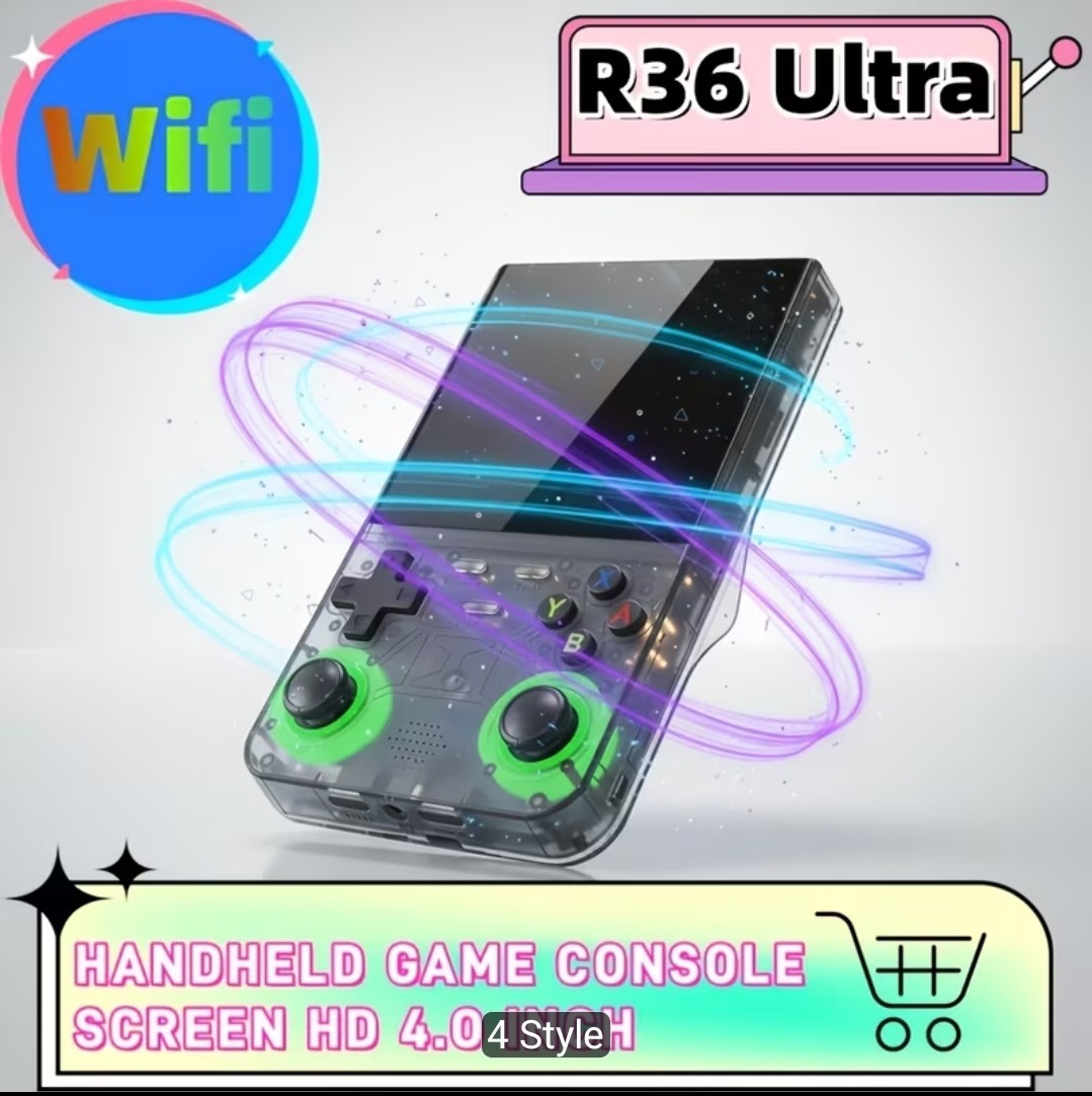 R36 Ultra 4″ 720×720 Handheld Game Console 128GB 3500mAh Wi-Fi Purple