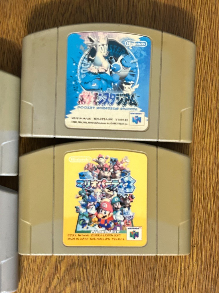 Nintendo 64 NUS-001 JPN TESTED 2 Controllers Tight Sticks 6 Games Mario Smash