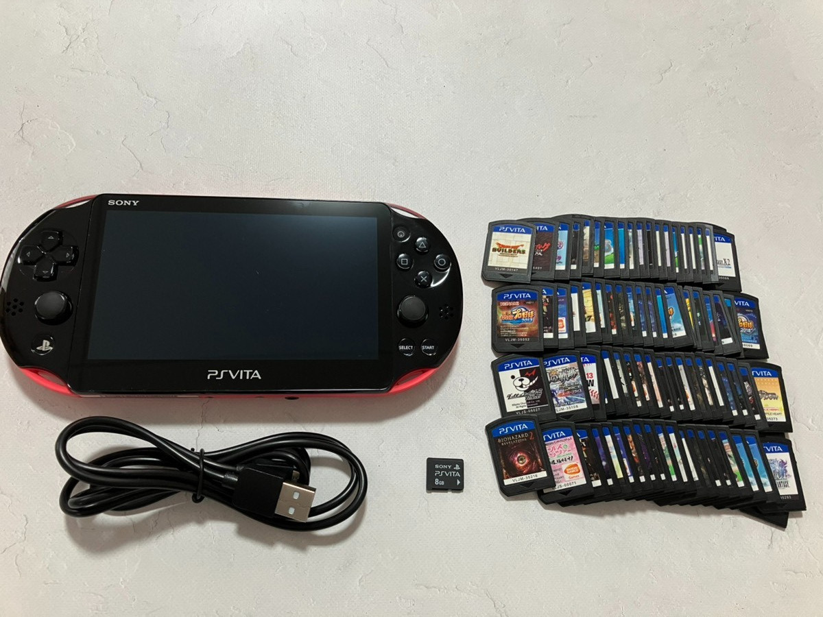 Sony PS Vita PCH-2000 Console with charger / Memory card random 2 games　from US