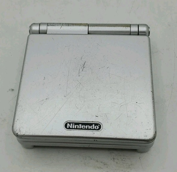 Nintendo Game Boy Advance SP AGS-001 Silver Console Tested Working