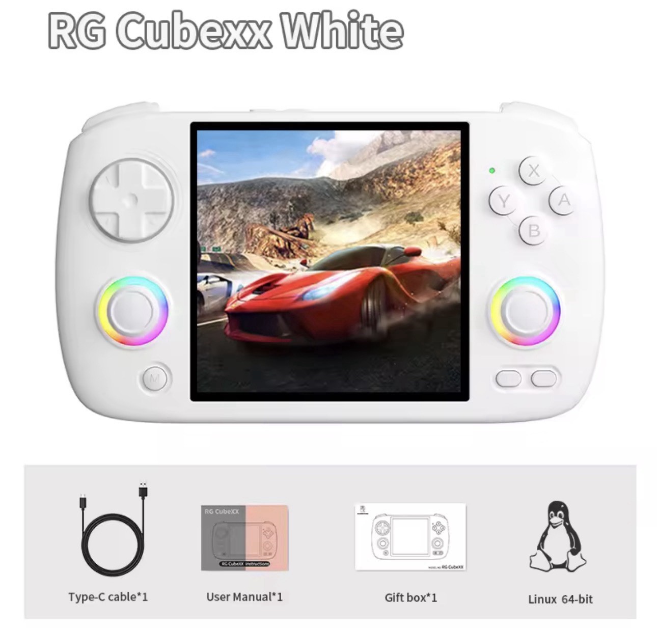 New RG CubeXX Super Handheld Game Console 3.95″ IPS Linux 64-bit WiFi Bluetooth