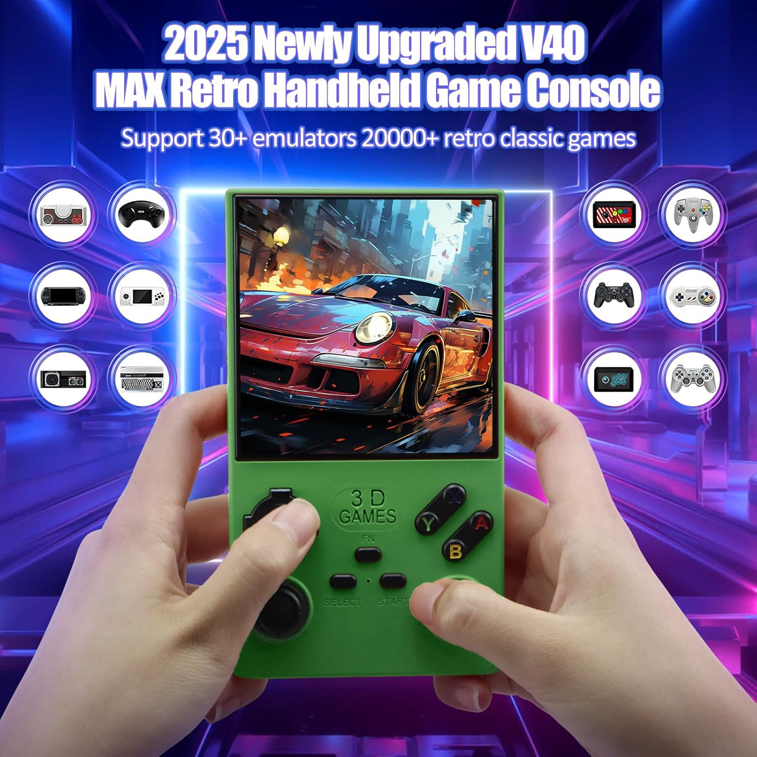 2026Newly Upgraded V40 MAX Retro Handheld Game Console with 256G Built-In 20000+