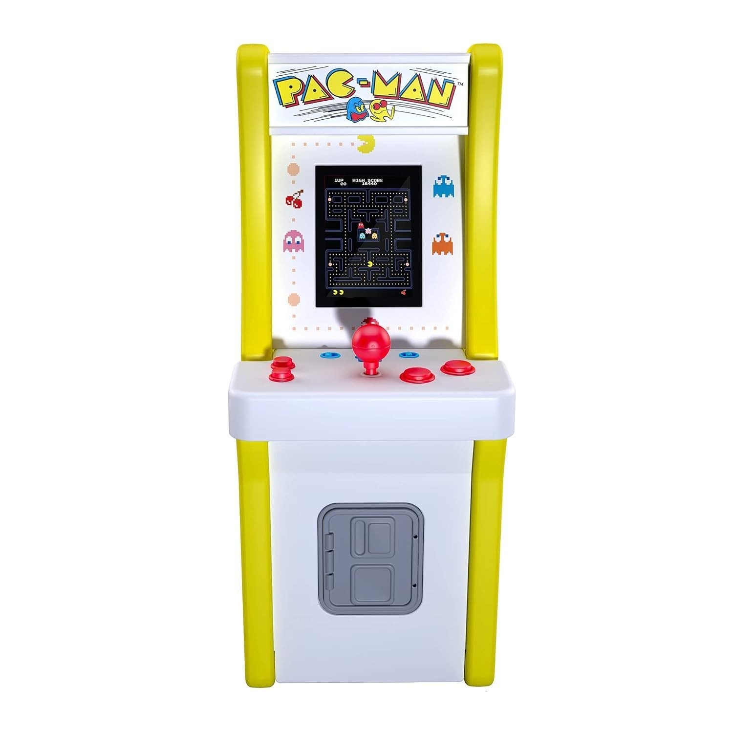 Arcade1Up Jr. Pac-Man Kids Arcade Cabinet with Stool and 3 Games 1y Warranty