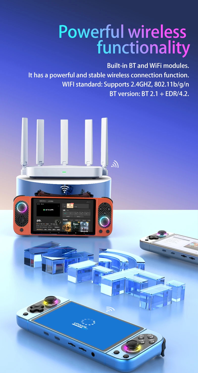 D50 Max Android Handheld Game Console, 5 Inch Touch Screen, Open Source