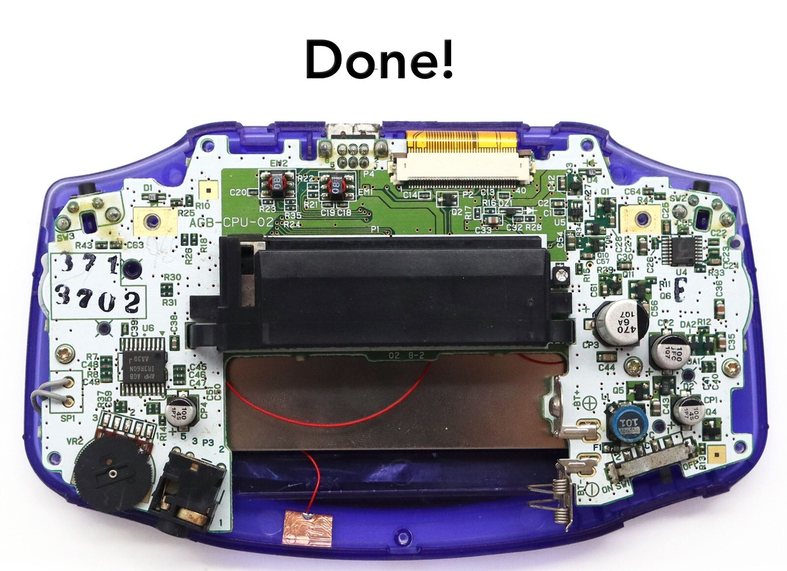 Gameboy Advance 720×480 Laminated IPS LCD Backlight Kit V5 3.0 NO SOLDER + Shell