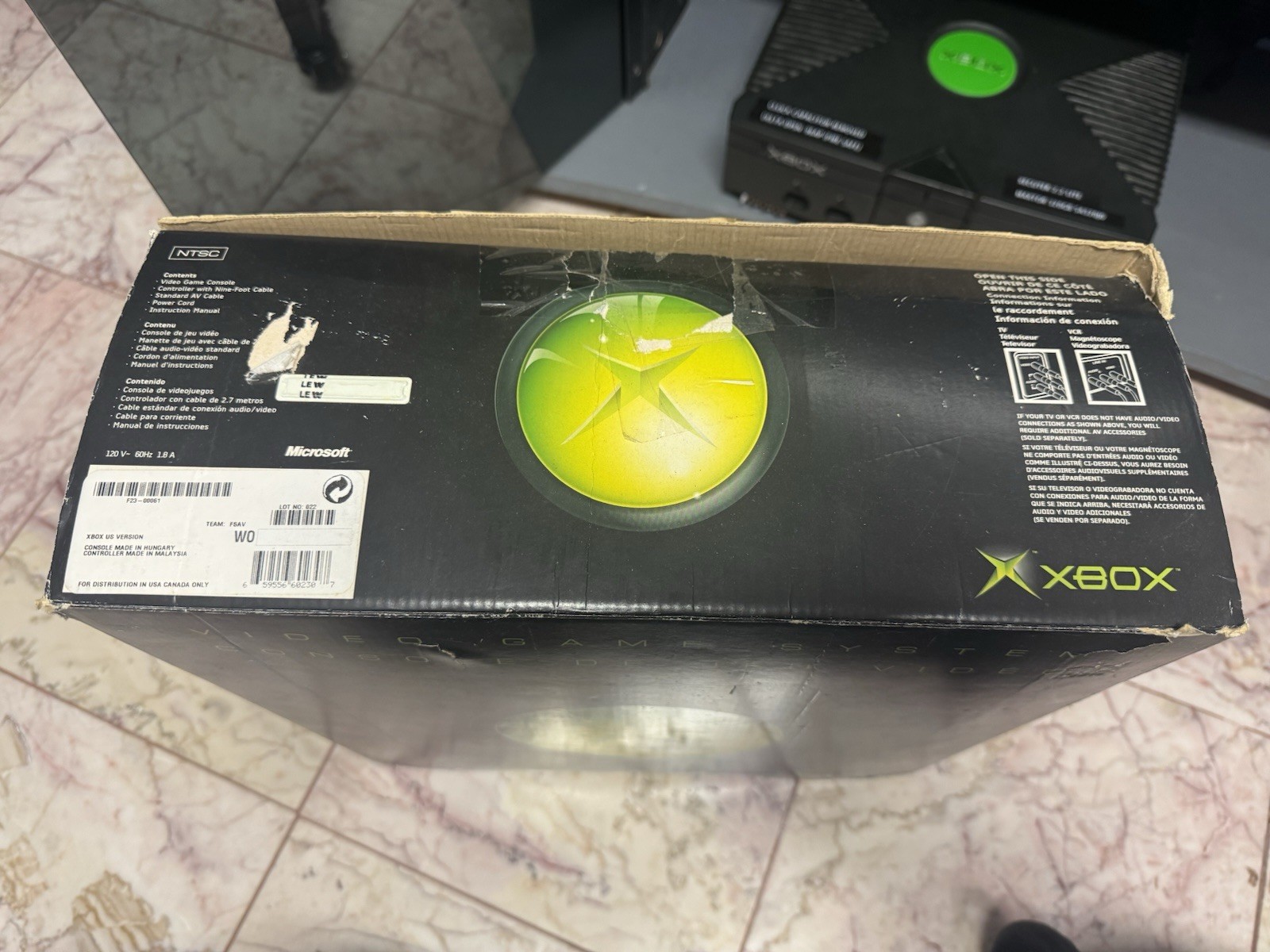 Original Xbox Bundle 320GB Samsung Logitech 4 Controllers DVD Remote USB Games