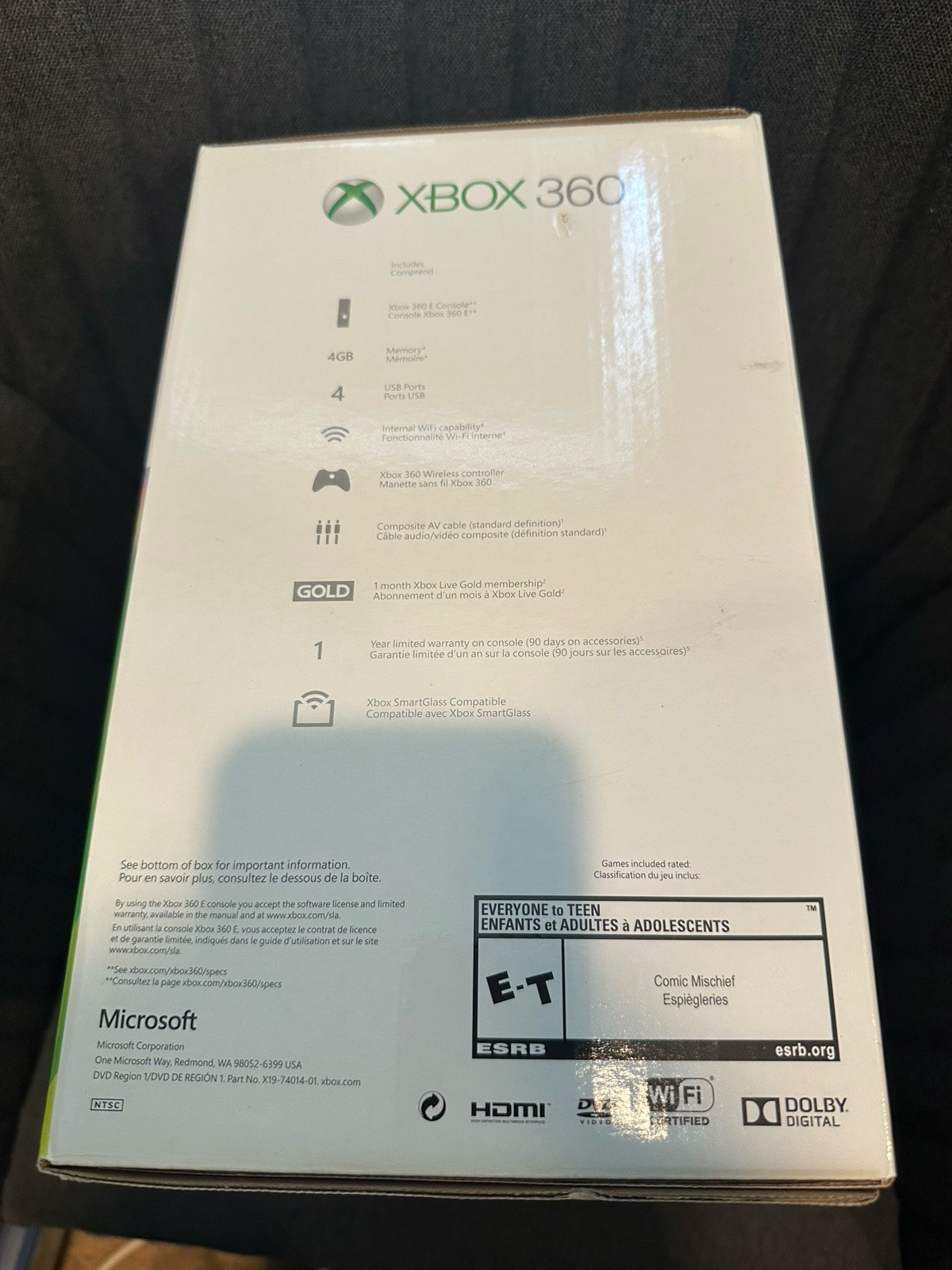 Microsoft Xbox 360 Black Console 4GB BRAND NEW FACTORY SEALED with Peggle 2