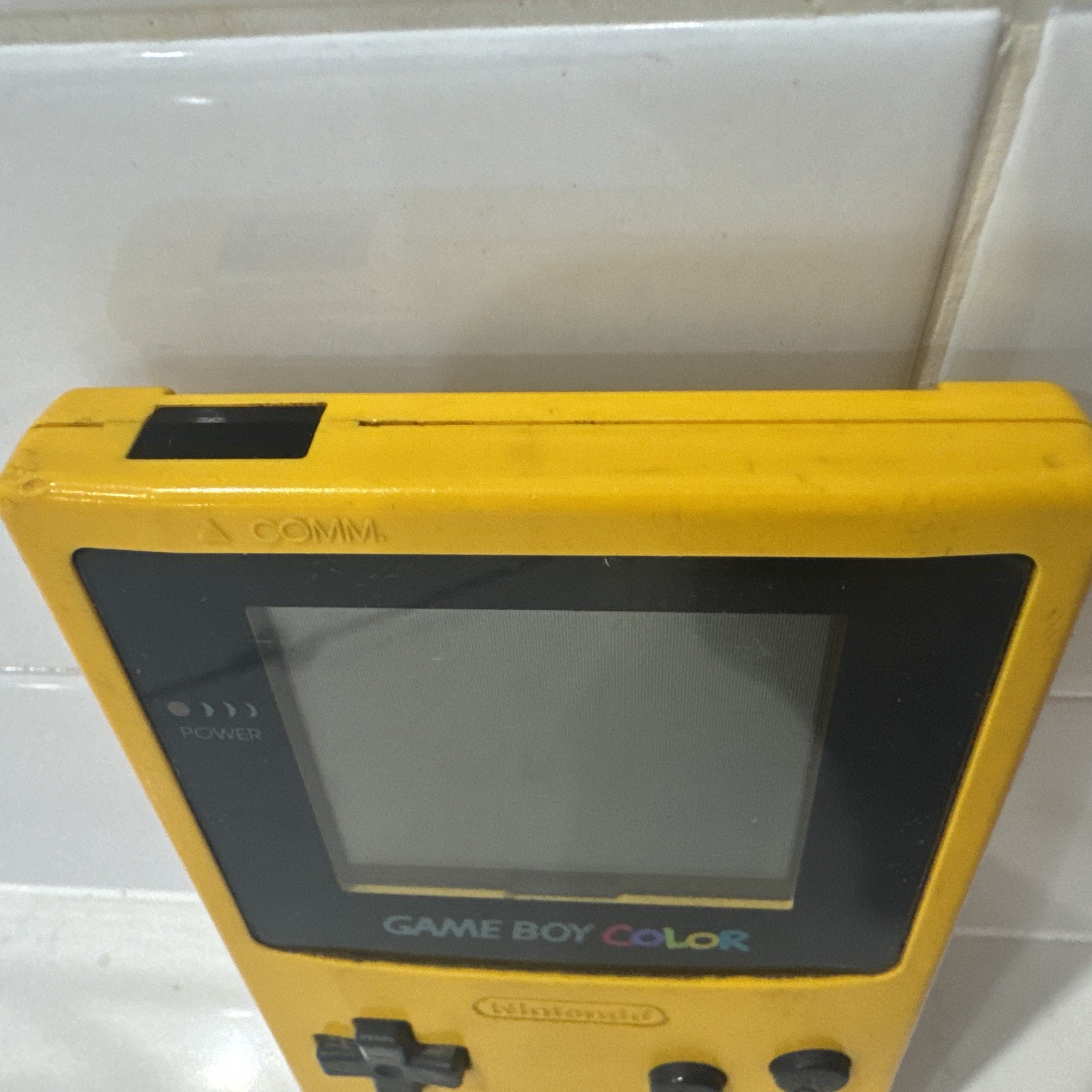 Nintendo Game Boy Color Console CGB-001 Dandelion Yellow Tested Works 1998 Read