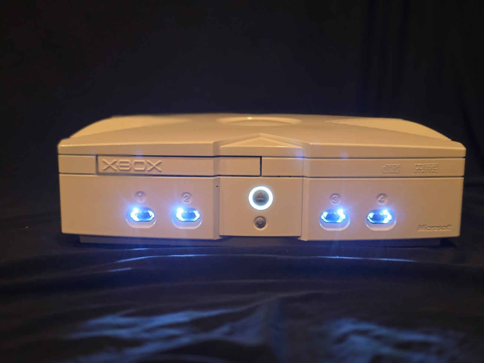 Custom Original OG Xbox Console White LED White Cerakote NEW Caps TESTED