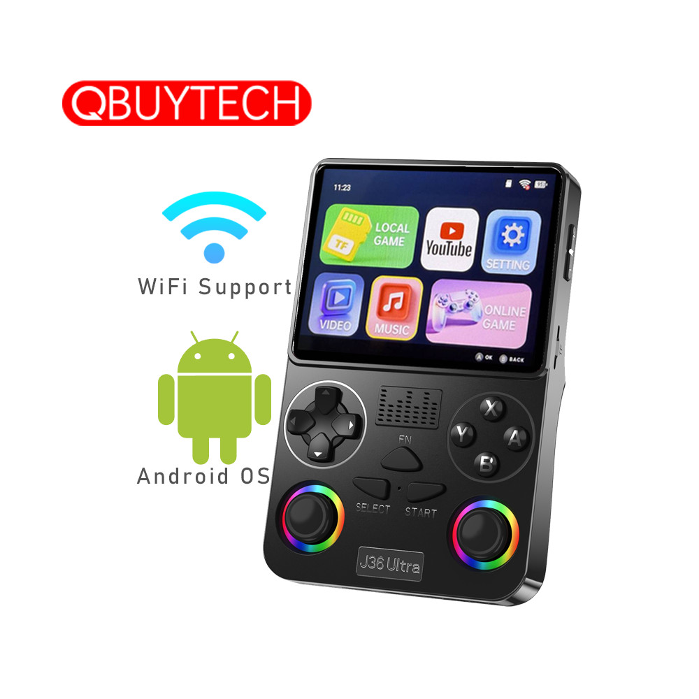 J36 Ultra Handheld Game Console 3.5 Inch IPS Screen Retro Portable Video Player