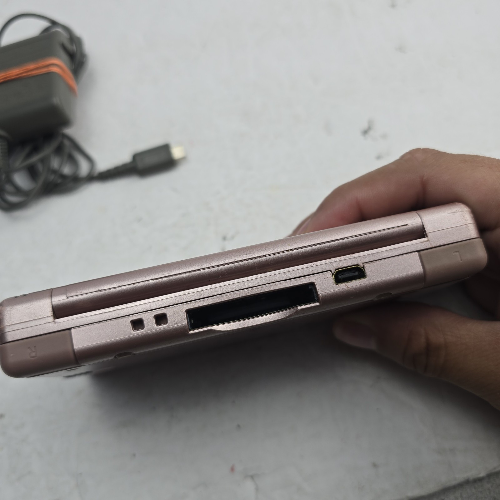 Nintendo DS Lite Metallic Rose Pink Handheld System W/ Charger