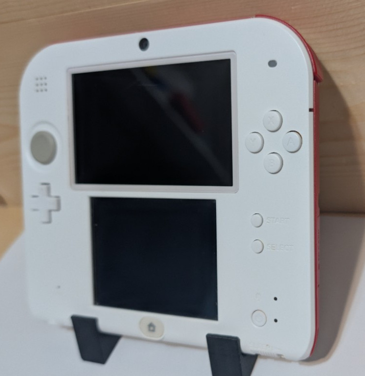 Nintendo 2DS White/Red US Version W/Cable & SD *Tested*