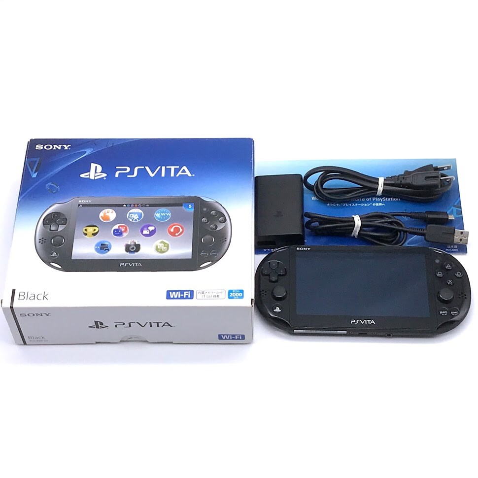 SONY PS Vita PCH-2000 Slim Black Wi-Fi LCD FW:3.01 w/ Charger, Box «Mint»