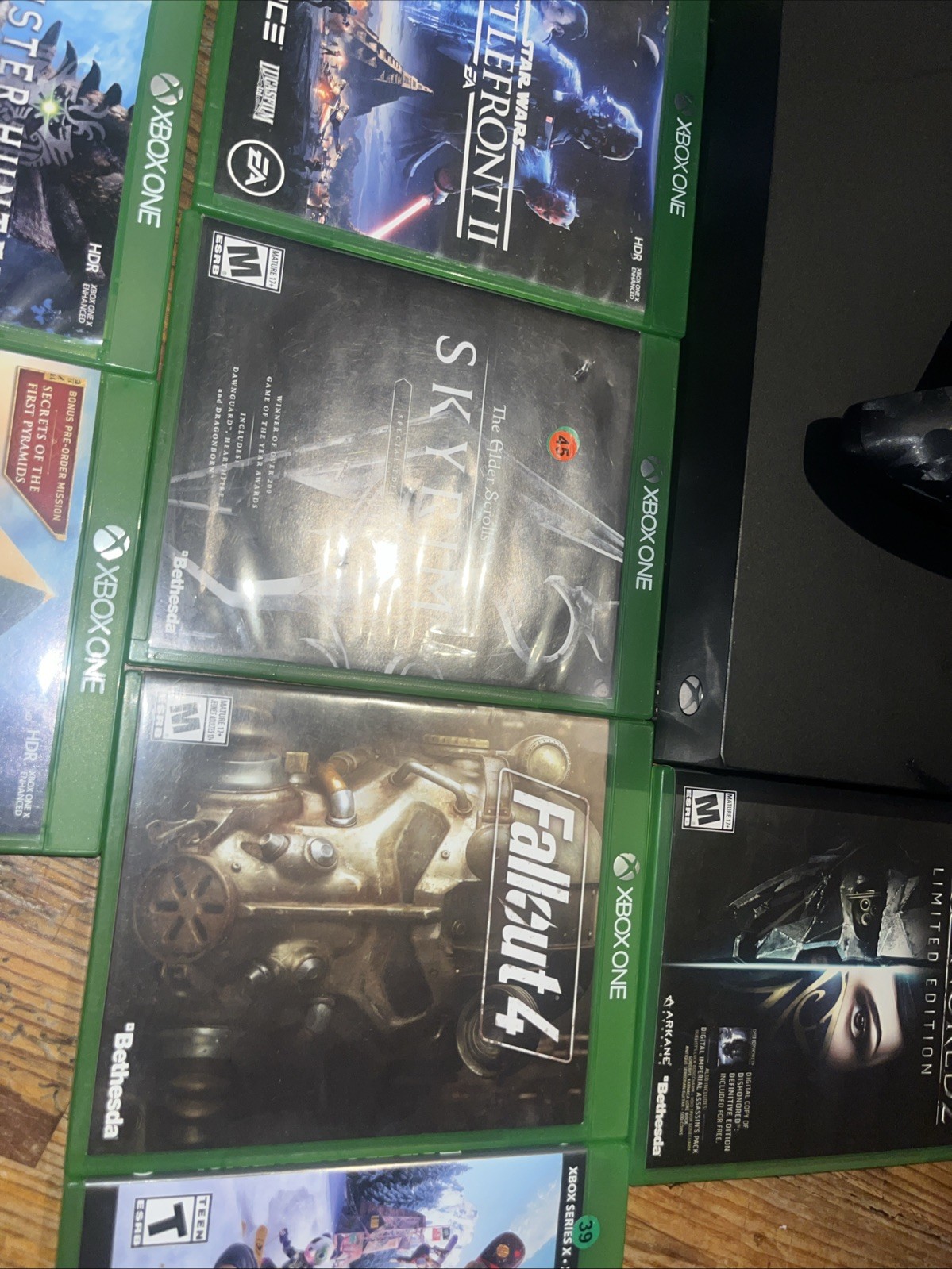 Microsoft Xbox One X 1TB Black Console 1 Controller 10 Games Bundle