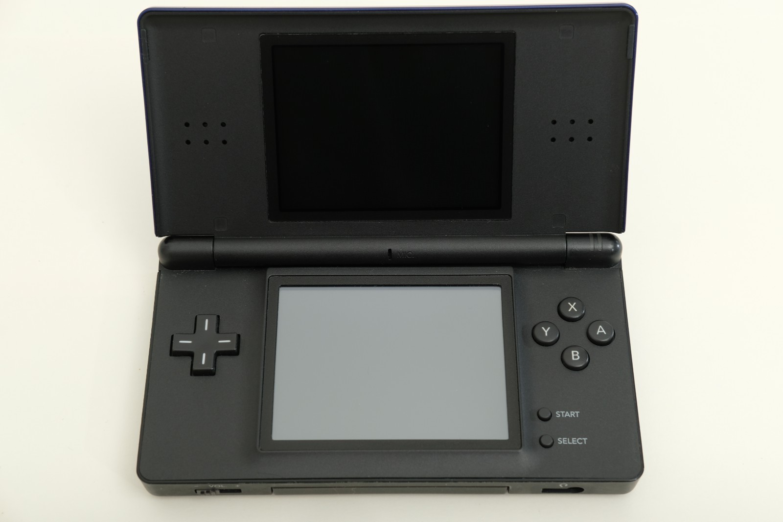 Nintendo DS Lite Handheld Cobalt and Black w/stylus, gba cover, charger USG-001