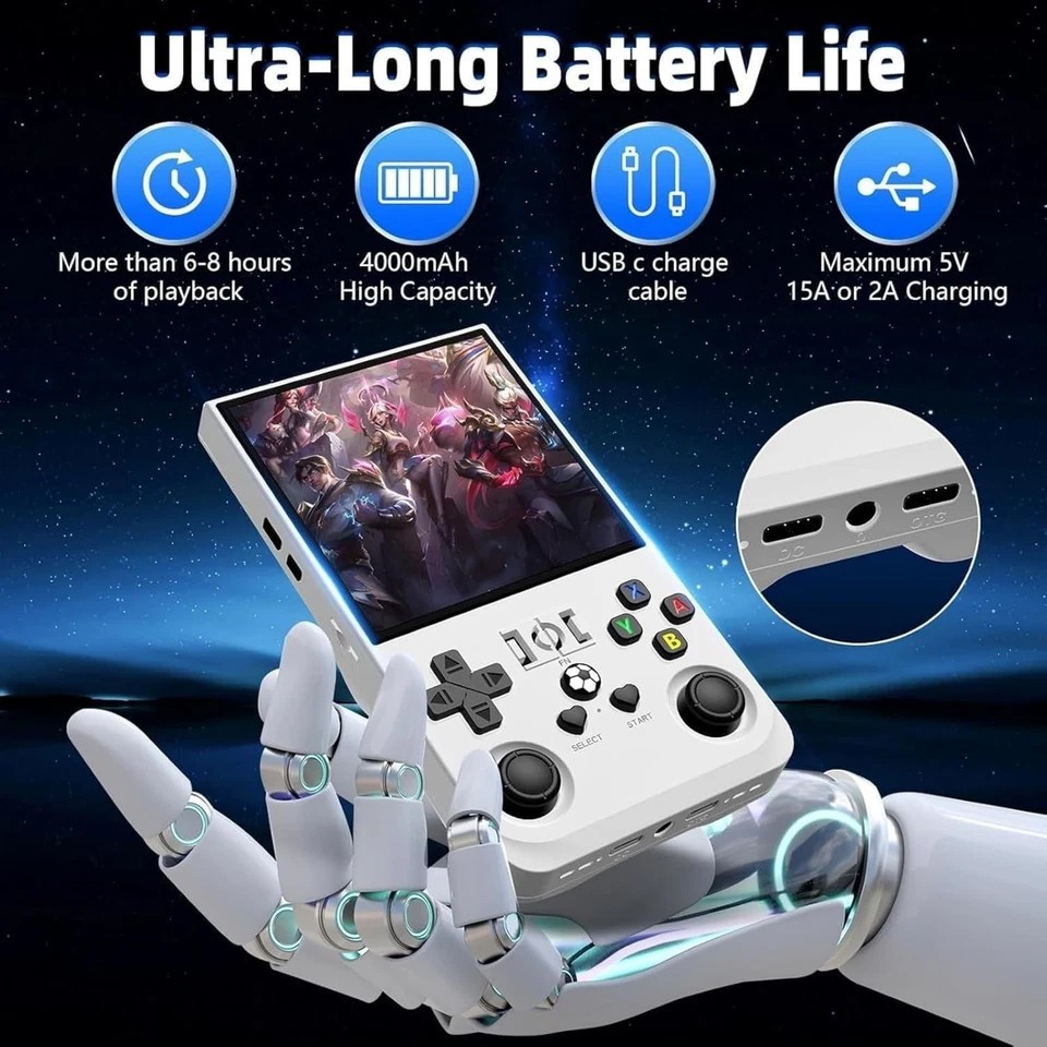R36S R40S PRO Handheld Video Game Console 30000 Games 3.5 Inch Screen