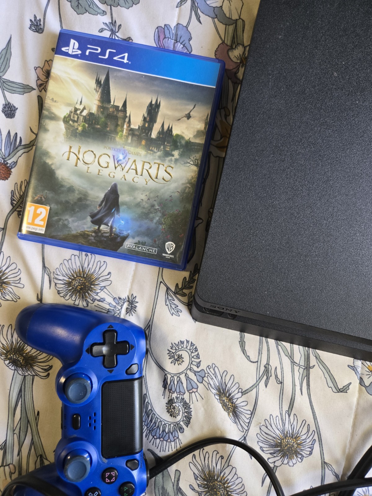 PlayStation 4 Slim 1TB Console with Hogwarts Legacy and Controller- Black
