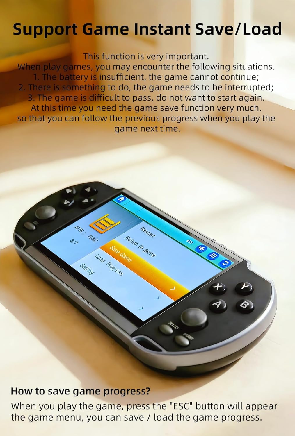 Multi-Function 5.1 Inch Video Game Console Built-In 4000 Retro Games Portable Ha