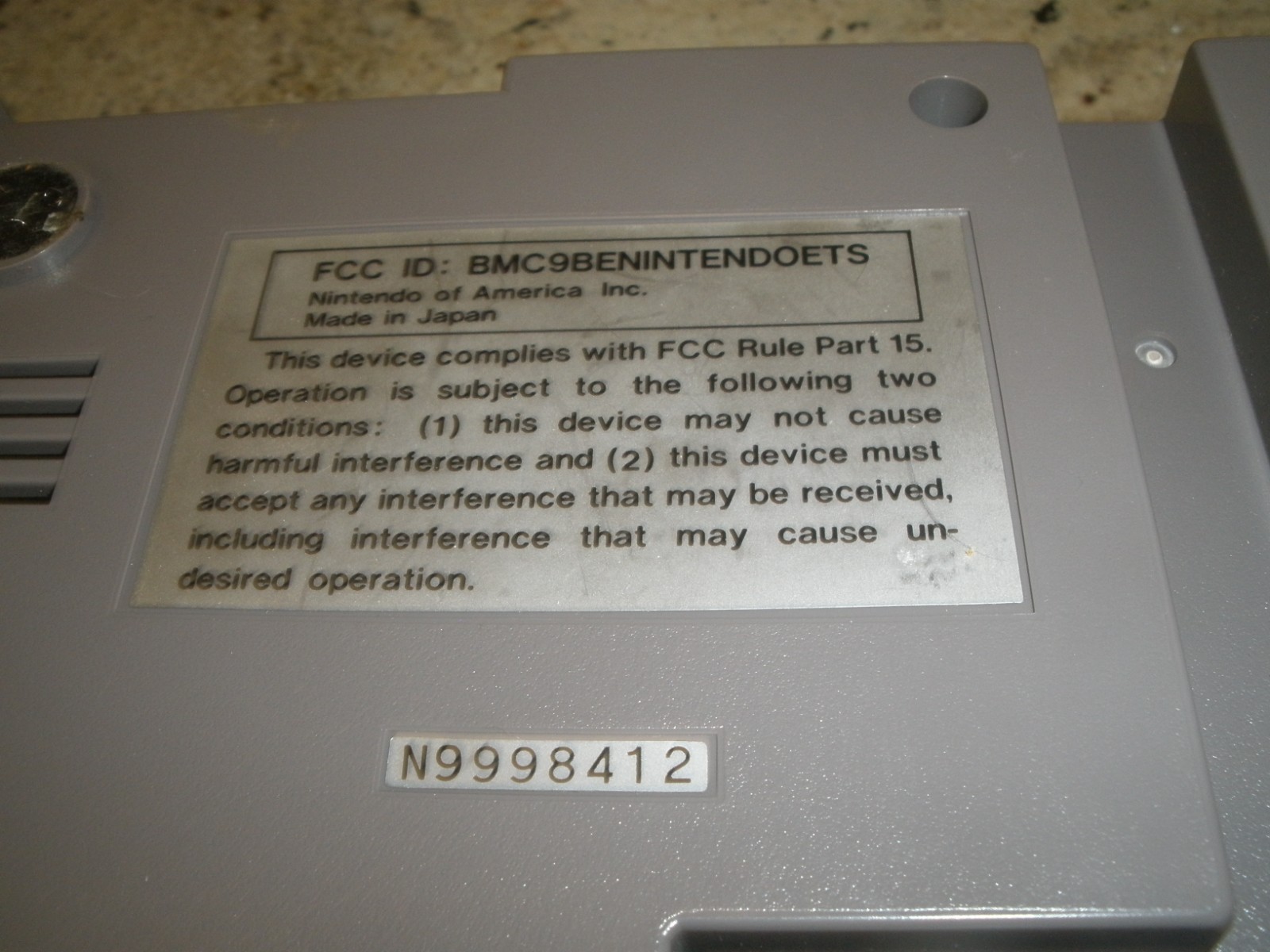 VINTAGE NINTENDO NES HOME CONSOLE TESTED WORKS NES-001 WITH GAME