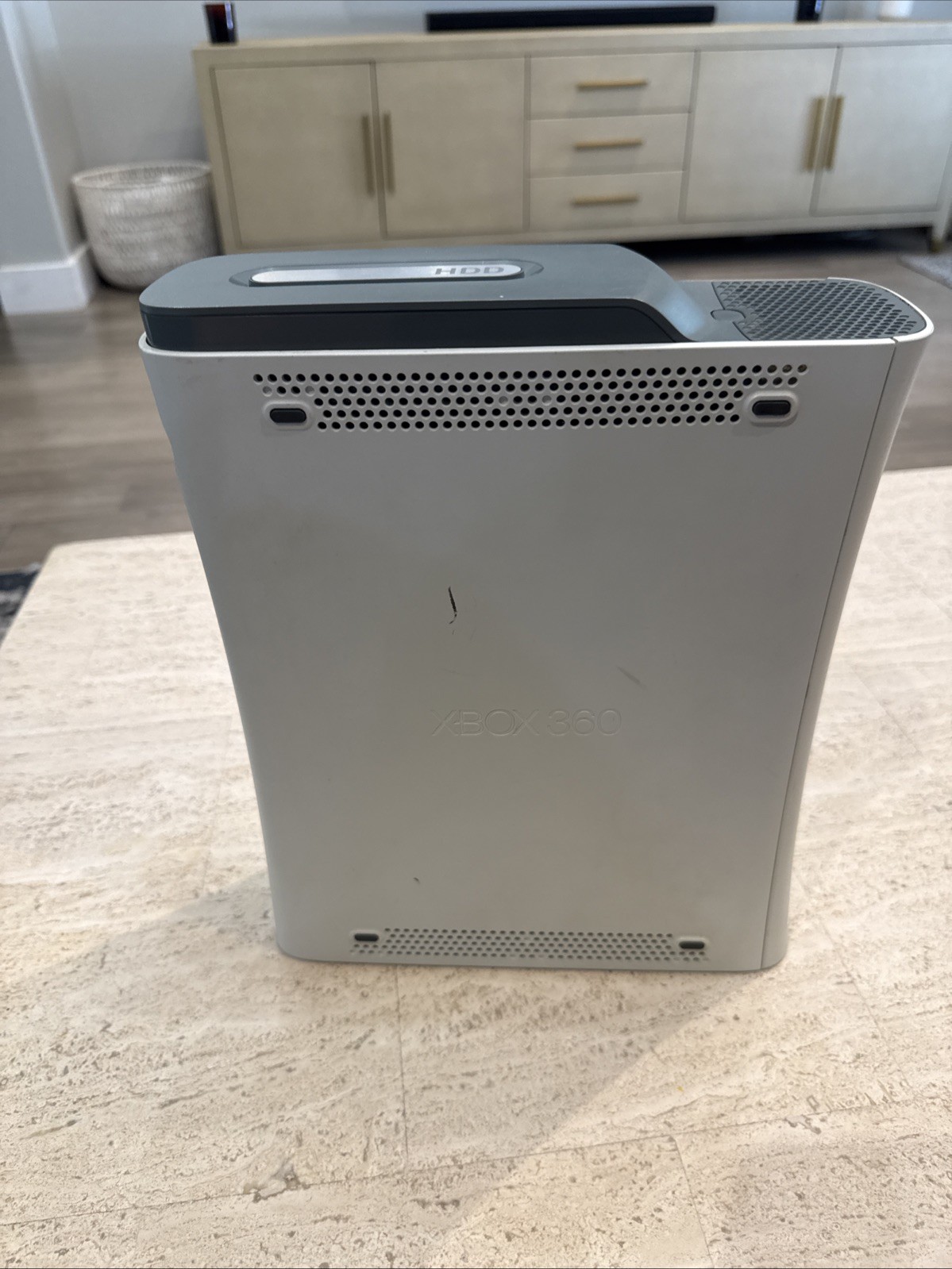 Microsoft Xbox 360 Matte White Console for Parts or Repair-Untested No Cords