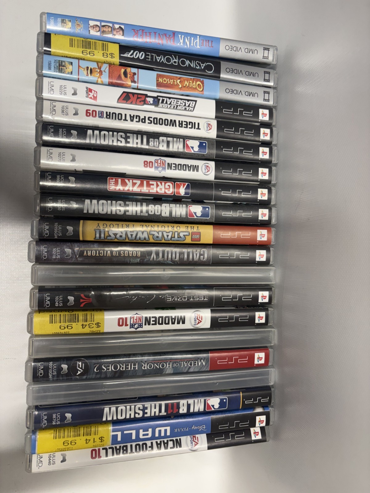 Sony PSP Lot 3001 w/ case, 17 Games, 3 Movies, TESTED, New battery & charger