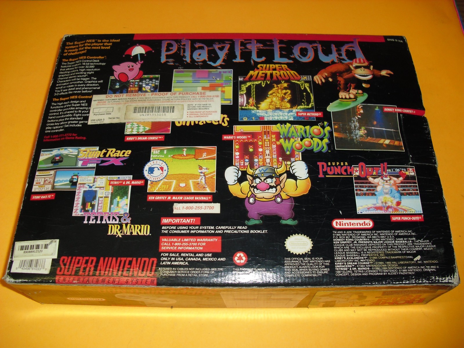 SNES Control Set Home Run Bundle w/o Ken Griffey game complete in box system!