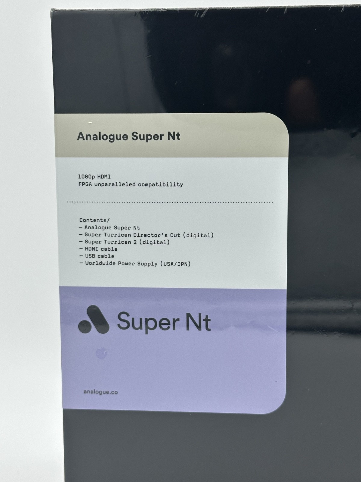 Analogue Super NT CLASSIC Black FPGA Console – New, Sealed, Unopened