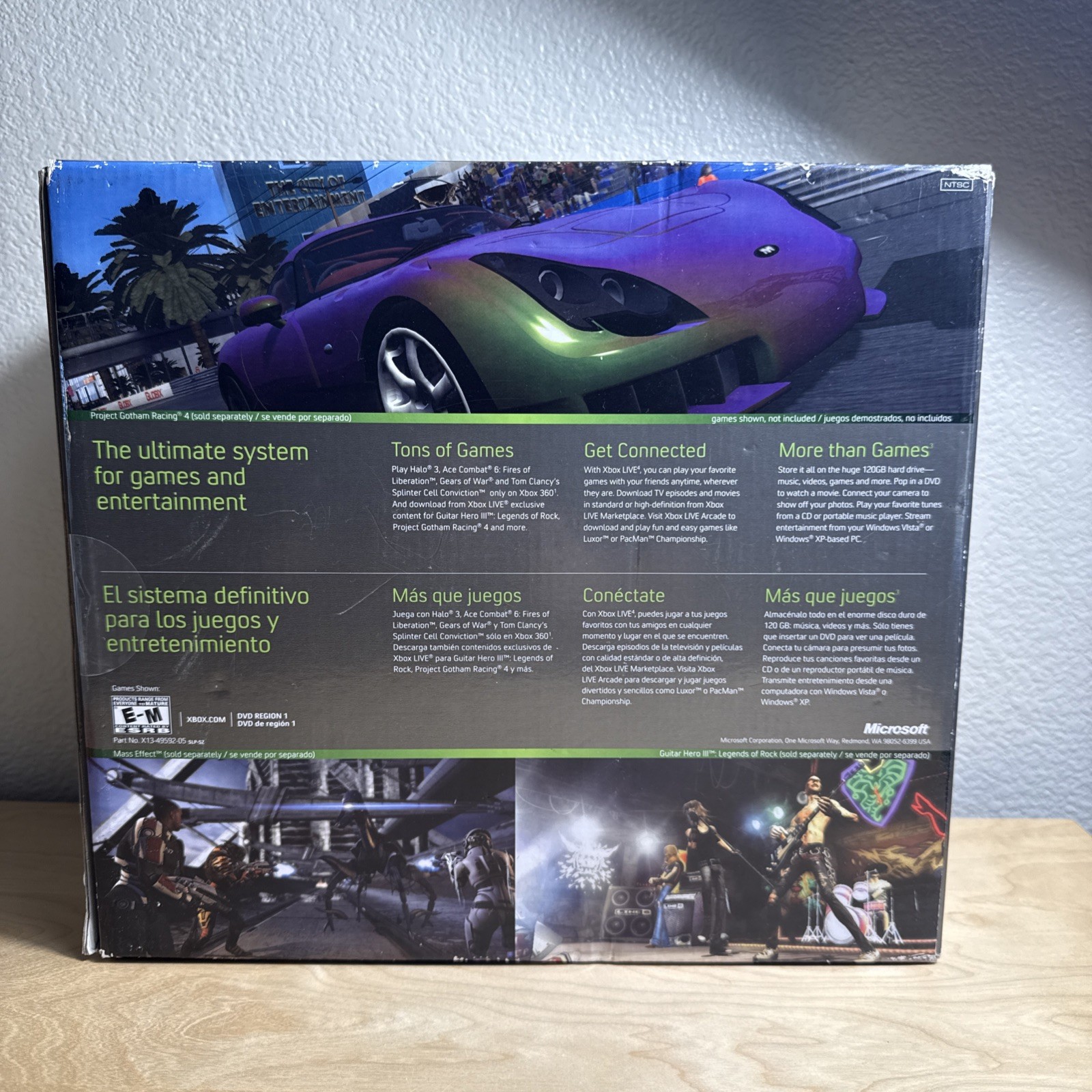 Microsoft Xbox 360 Elite 120GB Console Black W/Box Tested in good Conditions