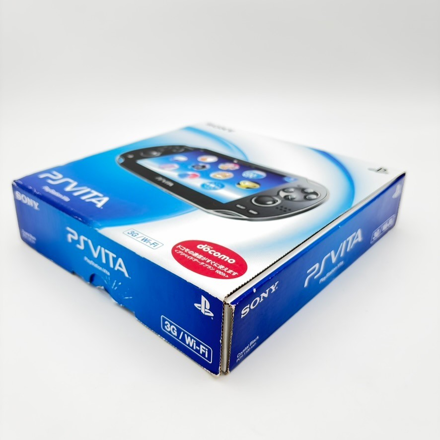 Sony PS Vita PCH-1100 Crystal Black 3G/Wi-Fi Model Console OLED Boxed From Japan