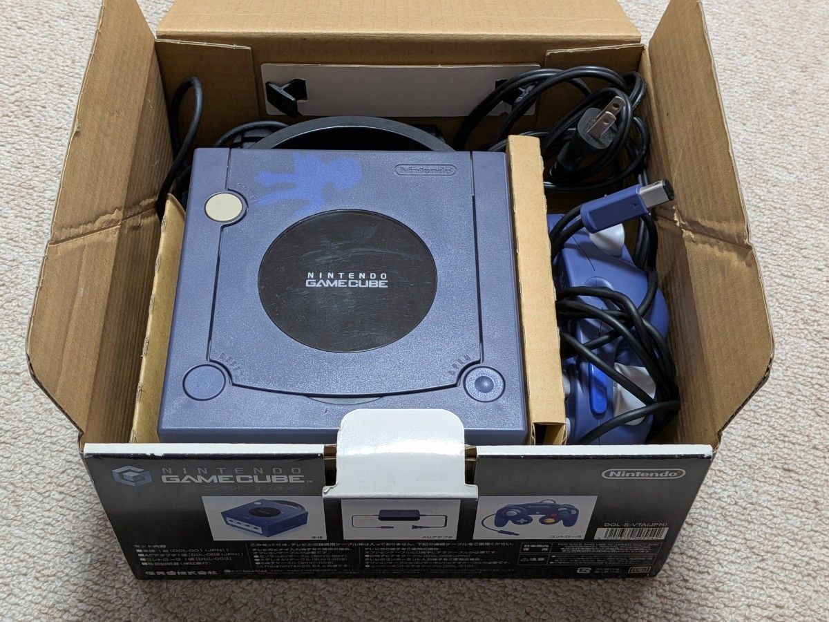 Nintendo GameCube Purple Console Bundle 3 Games Boxed Japan Tested