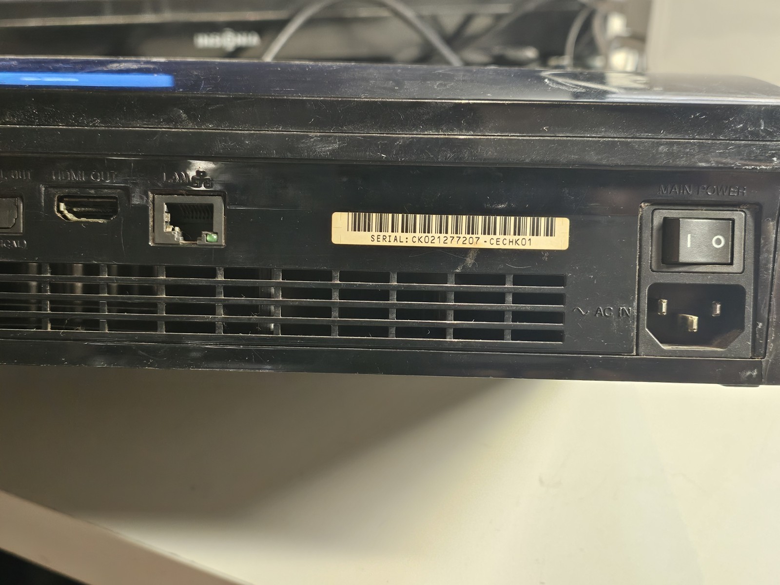 Original Fat PS3 CECHK01 80GB Console ONLY – Tested Working – Damaged Frame/Vent