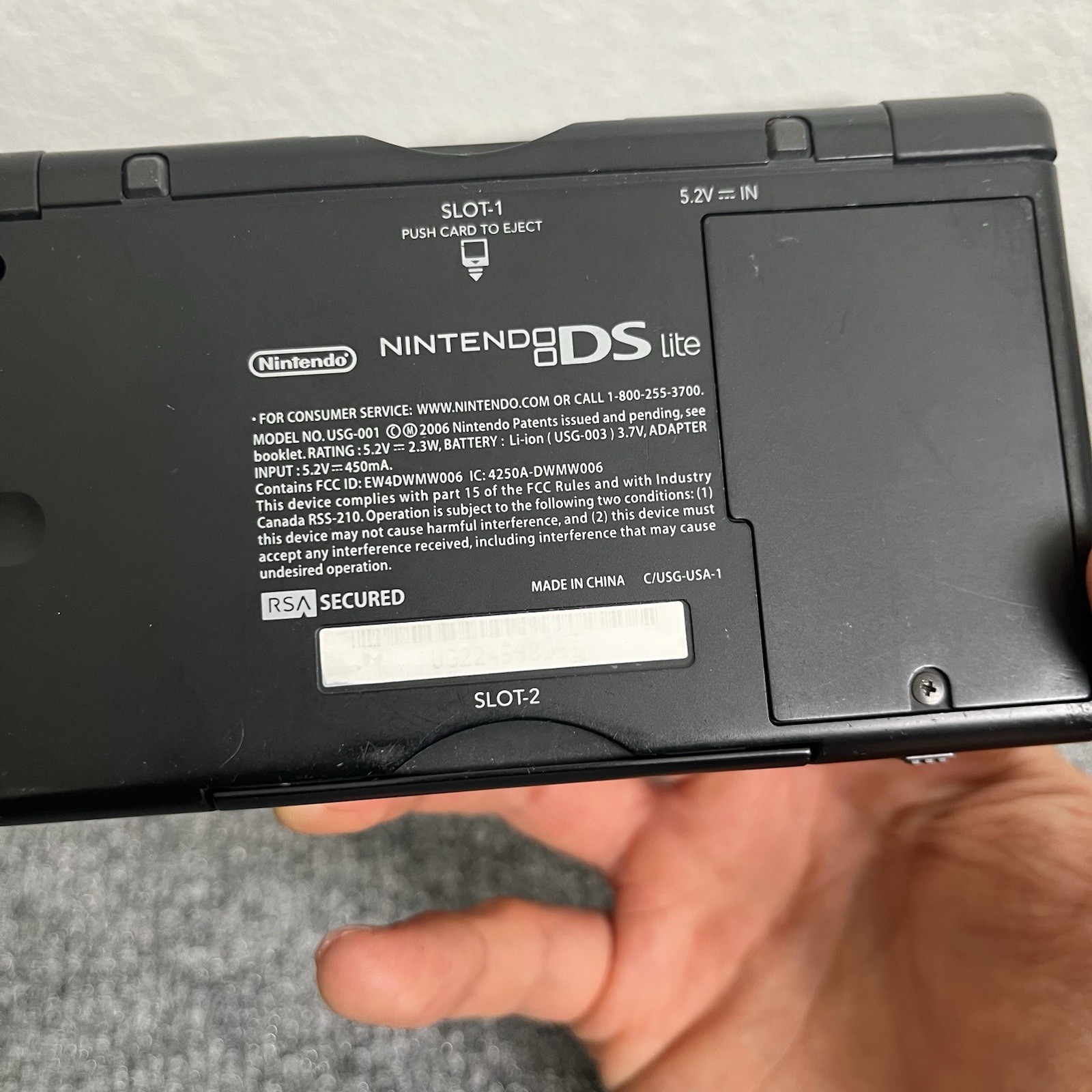 Nintendo DS Lite Blue/Black Untested As-Is No Charger No Stylus Scratches