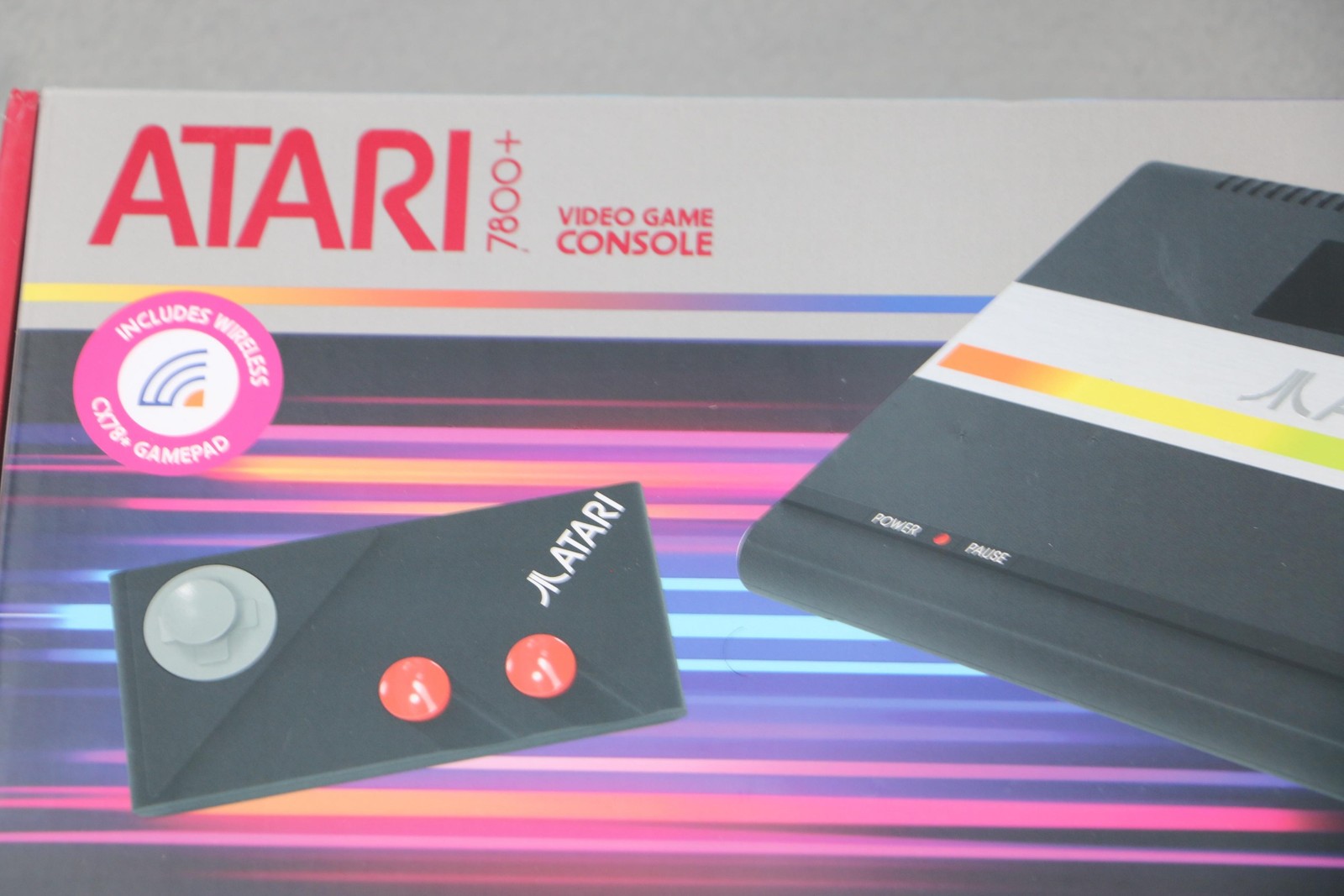 Atari 7800 Plus Video Game Console Wireless Controller New Crystal Quest Game E