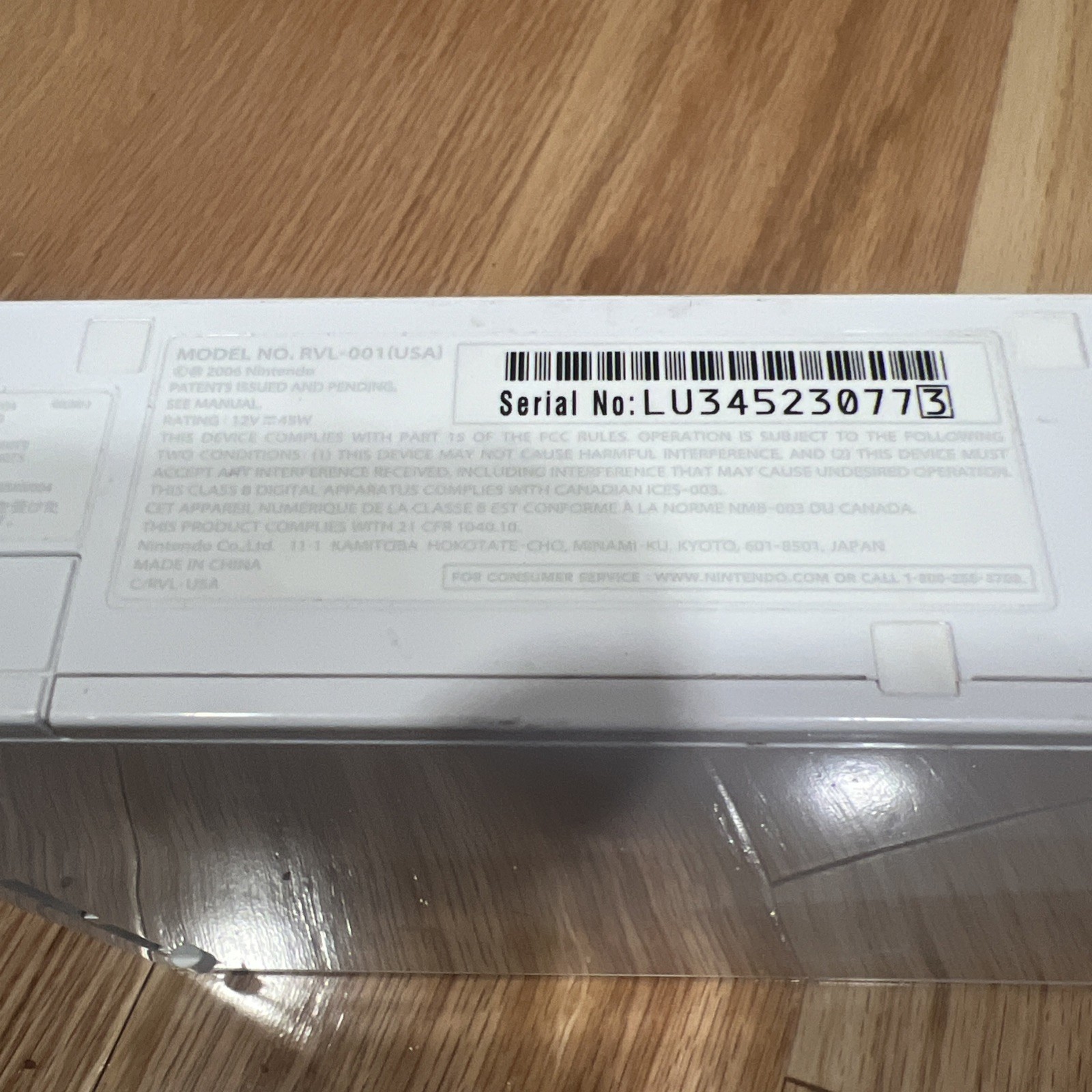 Nintendo Wii RVL-001 White Console NTSC-U/C w/ Remote Sensor Bar Power AV Game