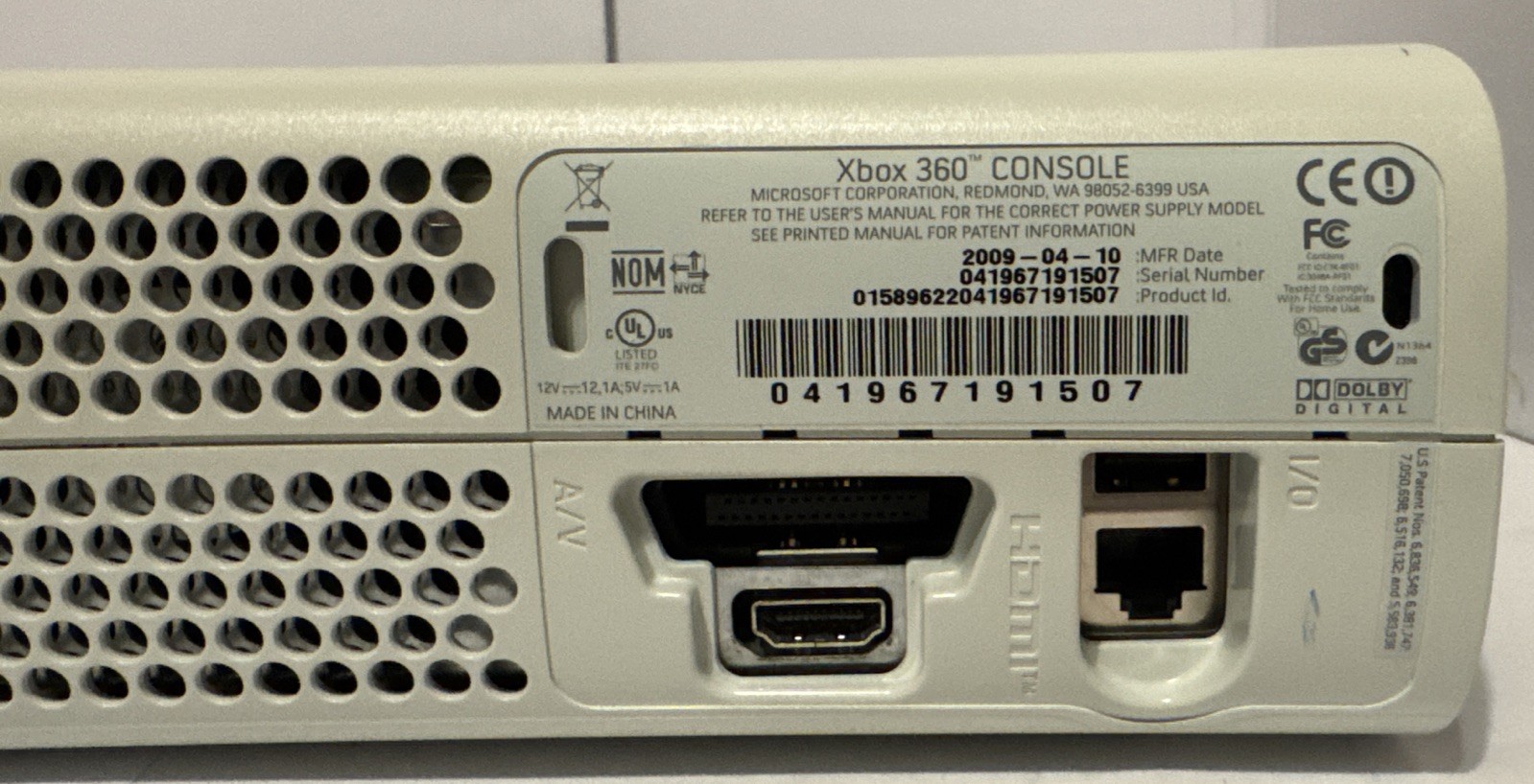 Xbox 360 White Console w 215 MB Internal Memory Deep Cleaned Tested Read
